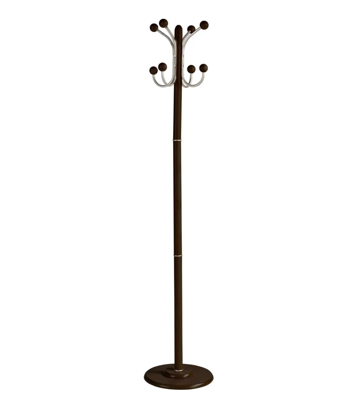 Perchero mod. 406 herrajes cromo satinado lacado wengué, 170 cm(alto)35 cm(ancho)35 cm(largo)