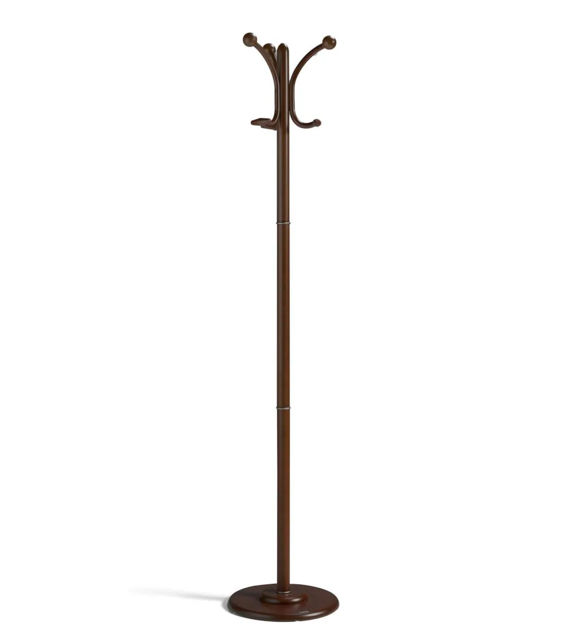 Perchero mod. 409 herrajes en cromo satinado lacado wengué, 170 cm(alto)35 cm(ancho)35 cm(largo)