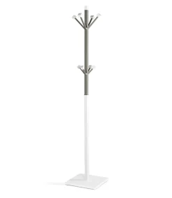 Perchero mod. 429 moderno herrajes cromo satinado lacado blanco, 180 cm(alto)34 cm(ancho)34 cm(largo)