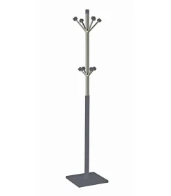 Perchero mod. 429 moderno herrajes cromo satinado lacado azabache, 180 cm(alto)34 cm(ancho)34 cm(largo)