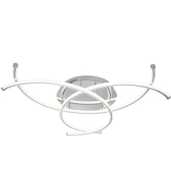 Plafón led modelo Barano acabado cromo 13 cm(alto)92 cm(ancho)92 cm(fondo)