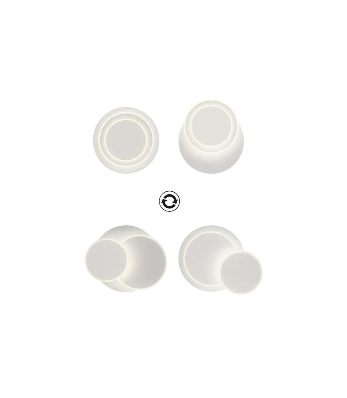 Plafón led modelo Bossa acabado blanco, 2cm(alto) 22cm(ancho) 22cm(fondo) .