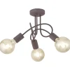 Plafón 3 luces modelo Tenor acabado marrón 24 cm(alto)25 cm(ancho)25 cm(largo)