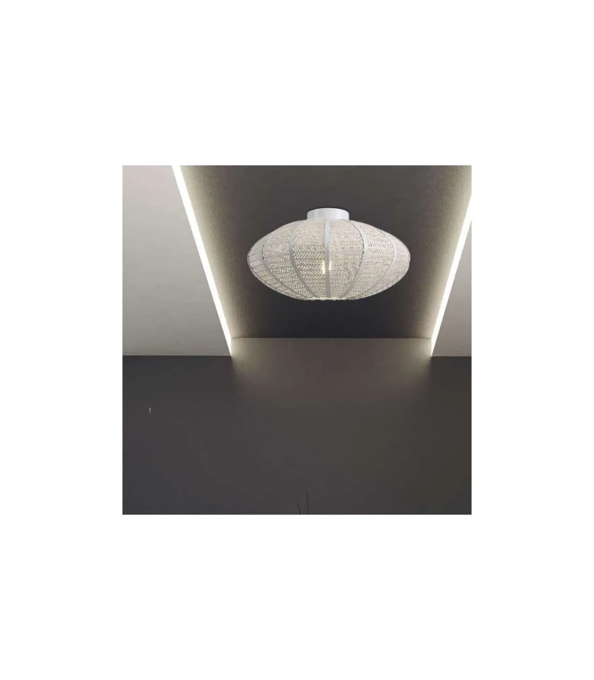 Plafón modelo Simón acabado blanco 23 cm(alto)43 cm(ancho)43 cm(largo)