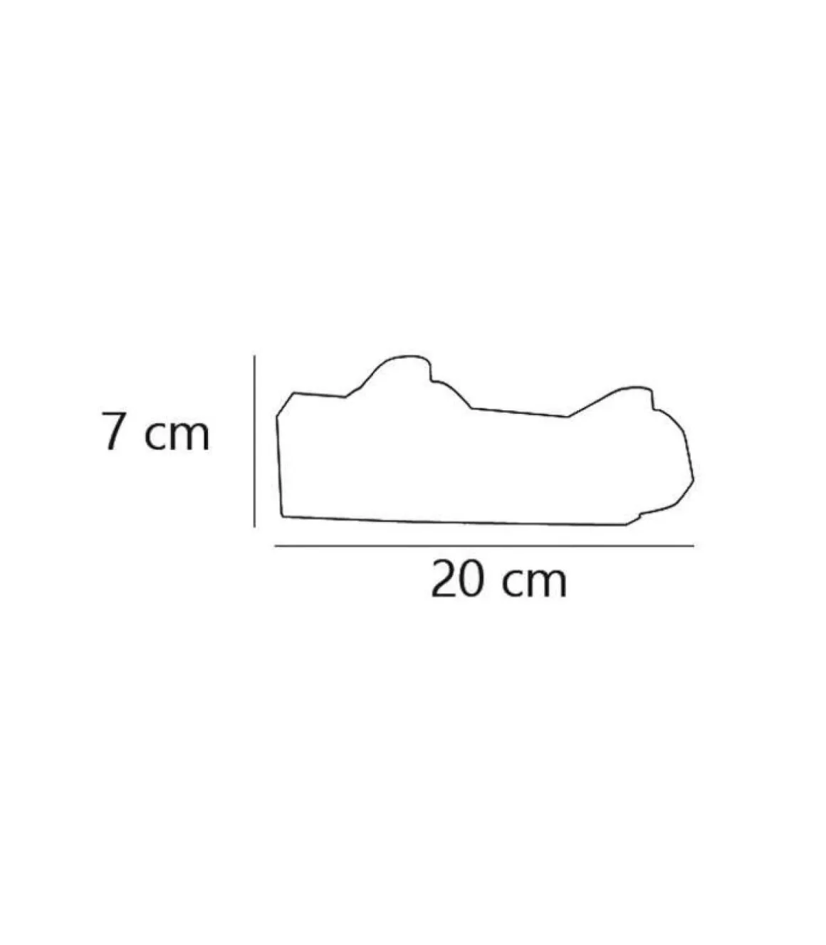 Plafon 2 luces alargado Portia acabado cromo, 10 cm(alto) 20 cm(ancho) 12 cm(fondo