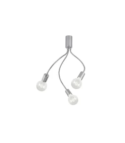 Plafon 3 luces Melissa acabado en cromo, 67 cm(alto) 86 cm(ancho)86 cm(largo).