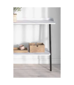 Recibidor modelo 787 acabado blanco/negro, 87.5 cm (alto) x 111 cm (ancho) x 31 cm (prof.)