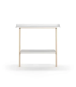 Recibidor modelo 787 acabado blanco/roble, 87.5 cm (alto) x 111 cm (ancho) x 31 cm (prof.)