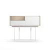 Recibidor modelo 671 acabado roble combinado con blanco, 84cm(alto) 98cm(ancho) 31cm(prof.)