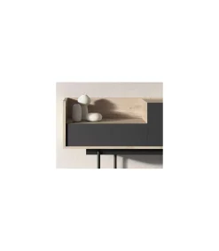 Recibidor modelo 673 acabado roble/grafito, 84cm(alto) 122cm(ancho) 42cm(prof.)