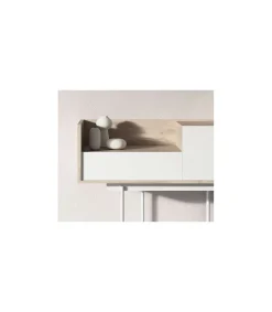 Recibidor modelo 673 acabado roble/blanco, 84cm(alto) 122cm(ancho) 42cm(prof.)