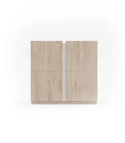 Recibidor zapatero modelo 516 acabado roble claro/blanco, 90 x 95 x 35 (alto x ancho x fondo)