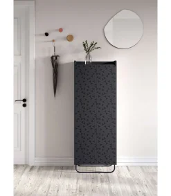 Recibidor zapatero 1 puerta Modelo 525 acabado grafito GEO 1. 133cm(alto) 50cm(ancho) 28cm(fondo).