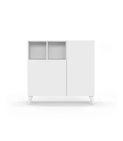 Recibidor zapatero 2 puertas en blanco. 87 cm (alto) x 90 cm (ancho) x 27 cm (prof.)