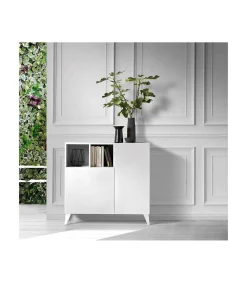 Recibidor zapatero 2 puertas en blanco. 87 cm (alto) x 90 cm (ancho) x 27 cm (prof.)