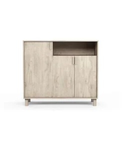 Recibidor zapatero 3 puertas Modelo 520 acabado roble claro. 88 cm (alto) x 100 cm (ancho) x 37 cm (prof.)