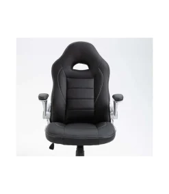 Silla de escritorio Victoria en negro. Alto: 112-120, Ancho: 70, Fondo: 51