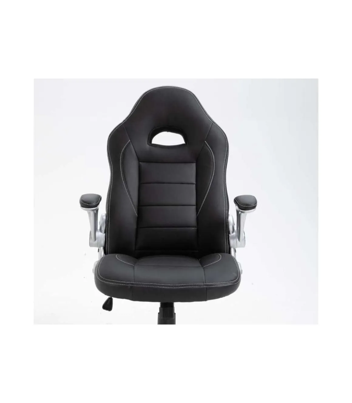 Silla de escritorio Victoria en negro. Alto: 112-120, Ancho: 70, Fondo: 51