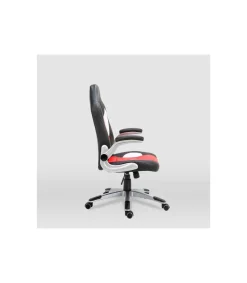 Silla de escritorio Victoria en negro y rojo. Alto: 112-120, Ancho: 70, Fondo: 51