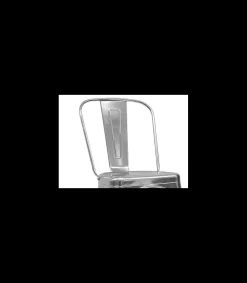 Silla de metal en acabado plata, 86 cm(alto)44 cm(ancho)47 cm(largo)