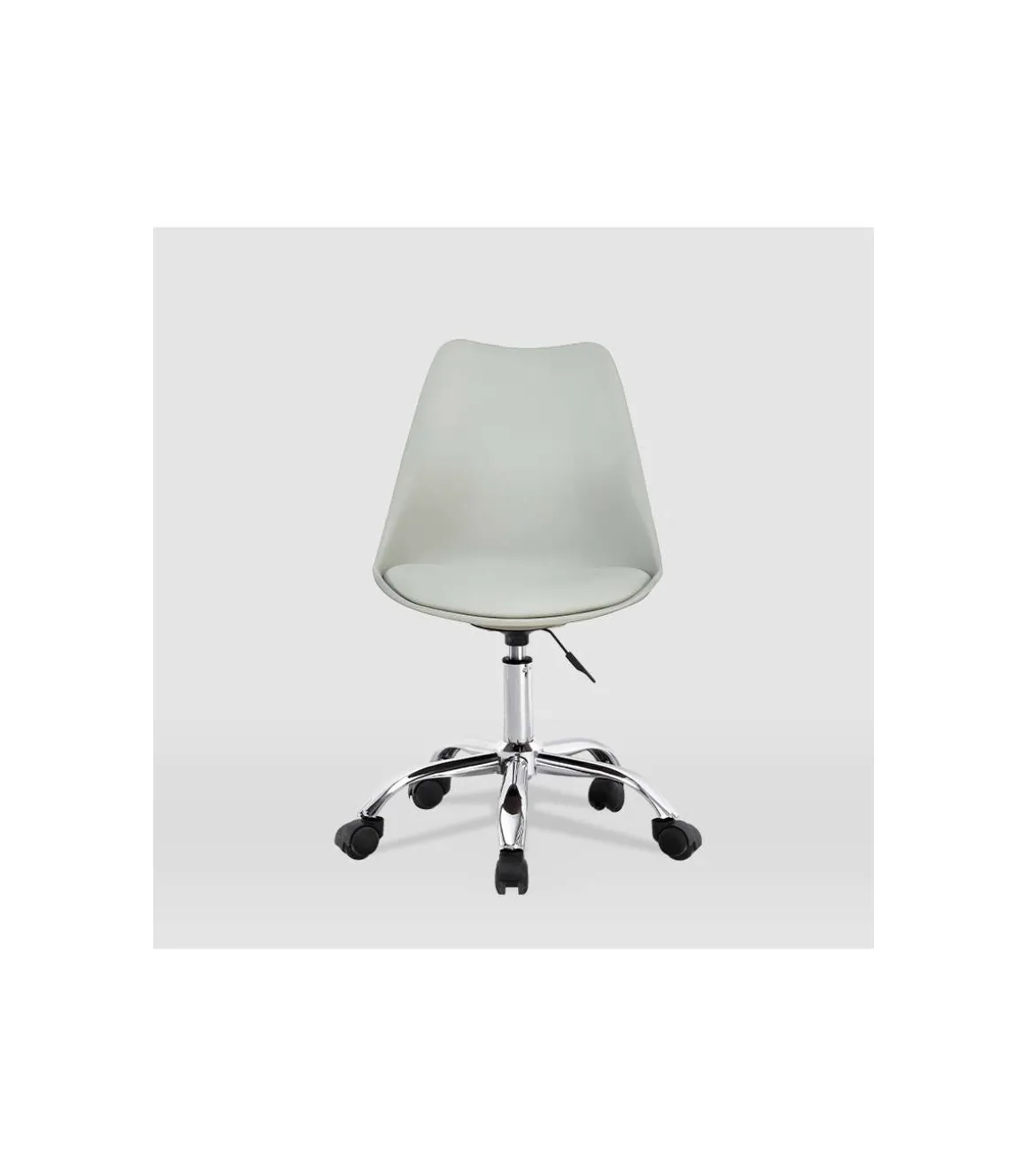 Silla de oficina Adriana acabado gris. Alto: 85.5-100.5cm Ancho: 47.5cm Fondo: 54.5cm.
