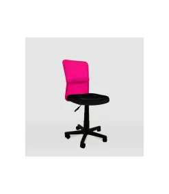Silla de oficina Alba acabado negro/rosa. Alto: 83.5-95.5cm Ancho: 55cm Fondo: 55cm.