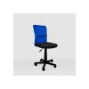 Silla de oficina Alba acabado negro/azul. Alto: 83.5-95.5cm Ancho: 55cm Fondo: 55cm.
