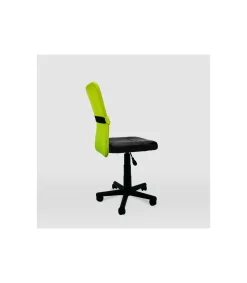 Silla de oficina Alba acabado negro/verde. Alto: 83.5-95.5cm Ancho: 55cm Fondo: 55cm.