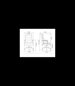 Silla de oficina Belinda en piel sintética marrón envejecido. Alto: 110/119.5cm Ancho: 60.5cm Fondo: 69.5cm.