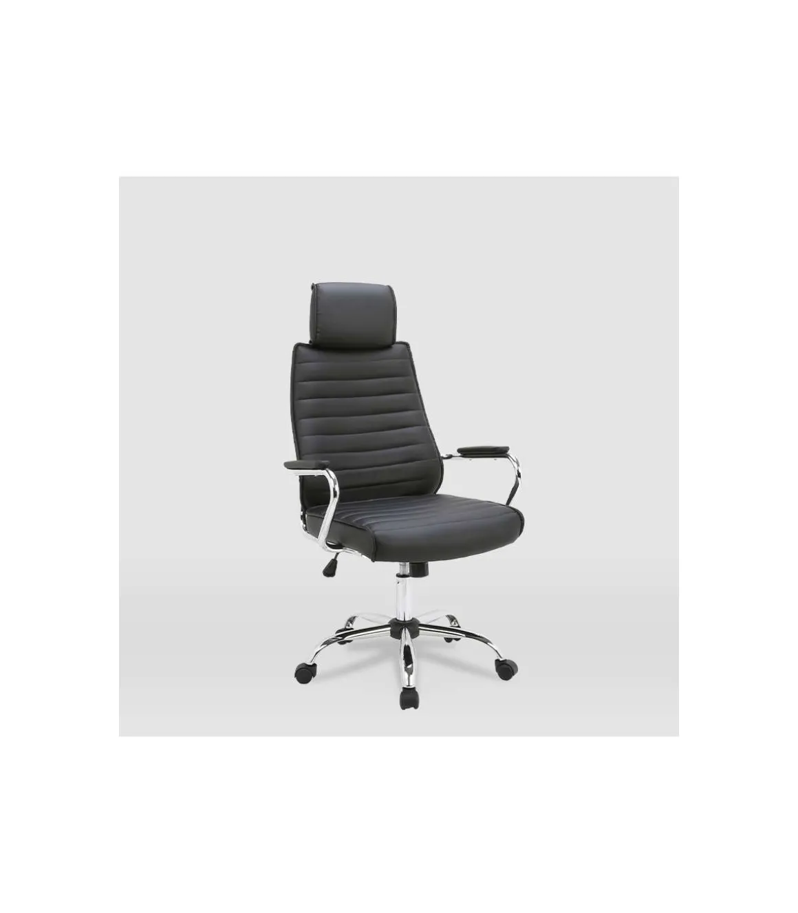 Silla de oficina Diana acabado negro. Alto: 118/127cm Ancho: 65.5cm Fondo: 64cm.