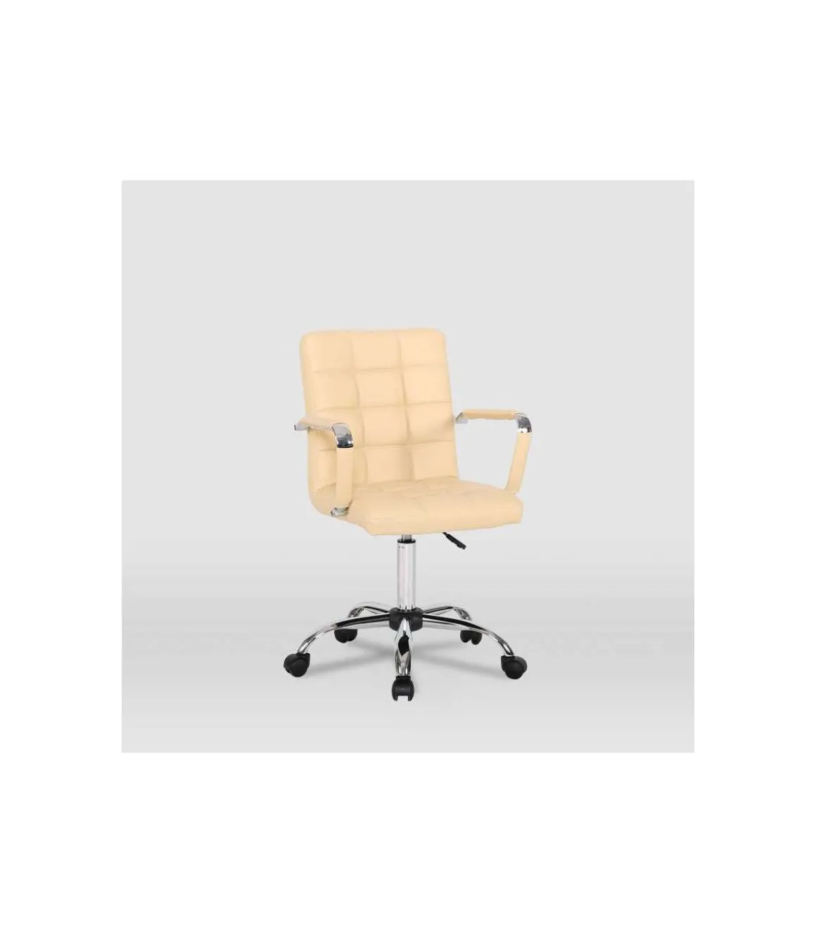 Silla de oficina Isabella en beige. Alto: 89-104, Ancho: 51, Fondo: 49.