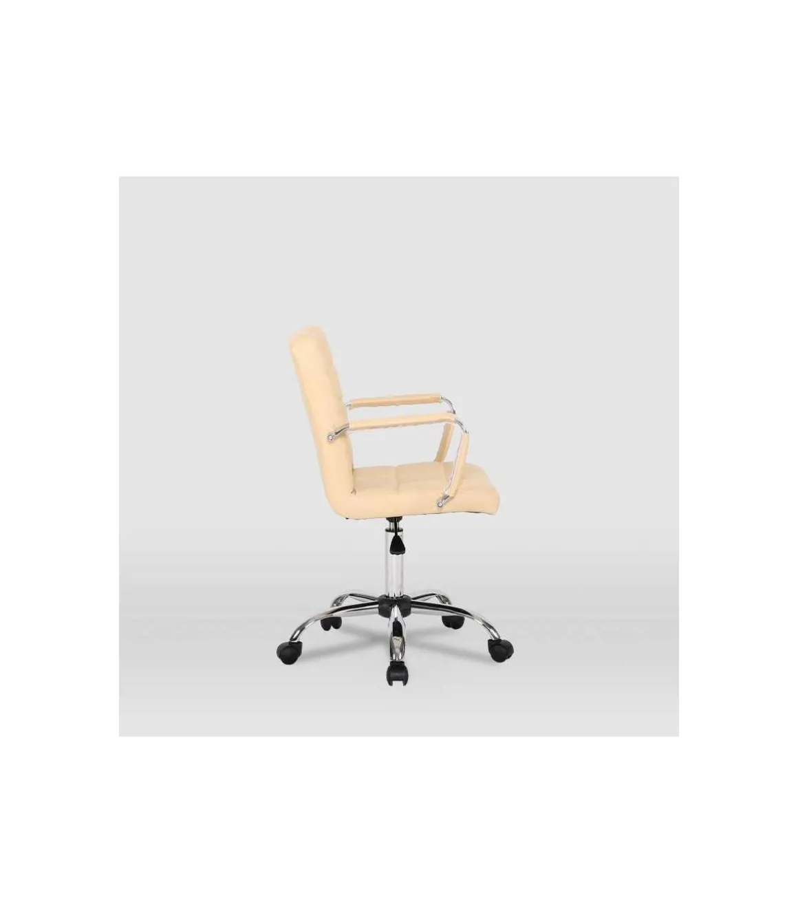 Silla de oficina Isabella en beige. Alto: 89-104, Ancho: 51, Fondo: 49.