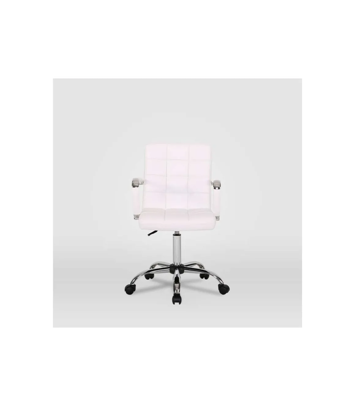 Silla de oficina Isabella en blanco. Alto: 89-104, Ancho: 51, Fondo: 49.