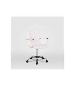 Silla de oficina Isabella en blanco. Alto: 89-104, Ancho: 51, Fondo: 49.