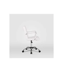 Silla de oficina Isabella en blanco. Alto: 89-104, Ancho: 51, Fondo: 49.