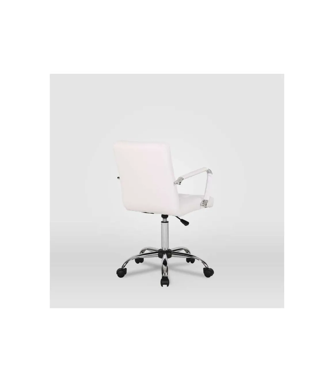 Silla de oficina Isabella en blanco. Alto: 89-104, Ancho: 51, Fondo: 49.