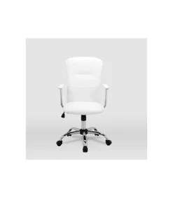 Silla de oficina Magali acabado blanco. Alto: 98.5/107.5cm Ancho: 56cm Fondo: 59cm.