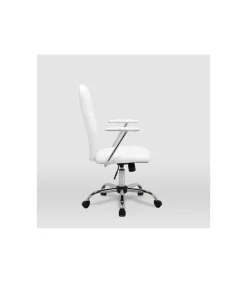 Silla de oficina Magali acabado blanco. Alto: 98.5/107.5cm Ancho: 56cm Fondo: 59cm.