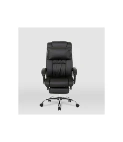 Silla de oficina Samanta en piel sintética negra. Alto: 118/125.5cm Ancho: 63.5cm Fondo: 64cm.