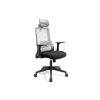 Silla despacho giratoria elevable acabado negro/gris 65 cm(ancho) 113-121 cm(altura) 57 cm(fondo)