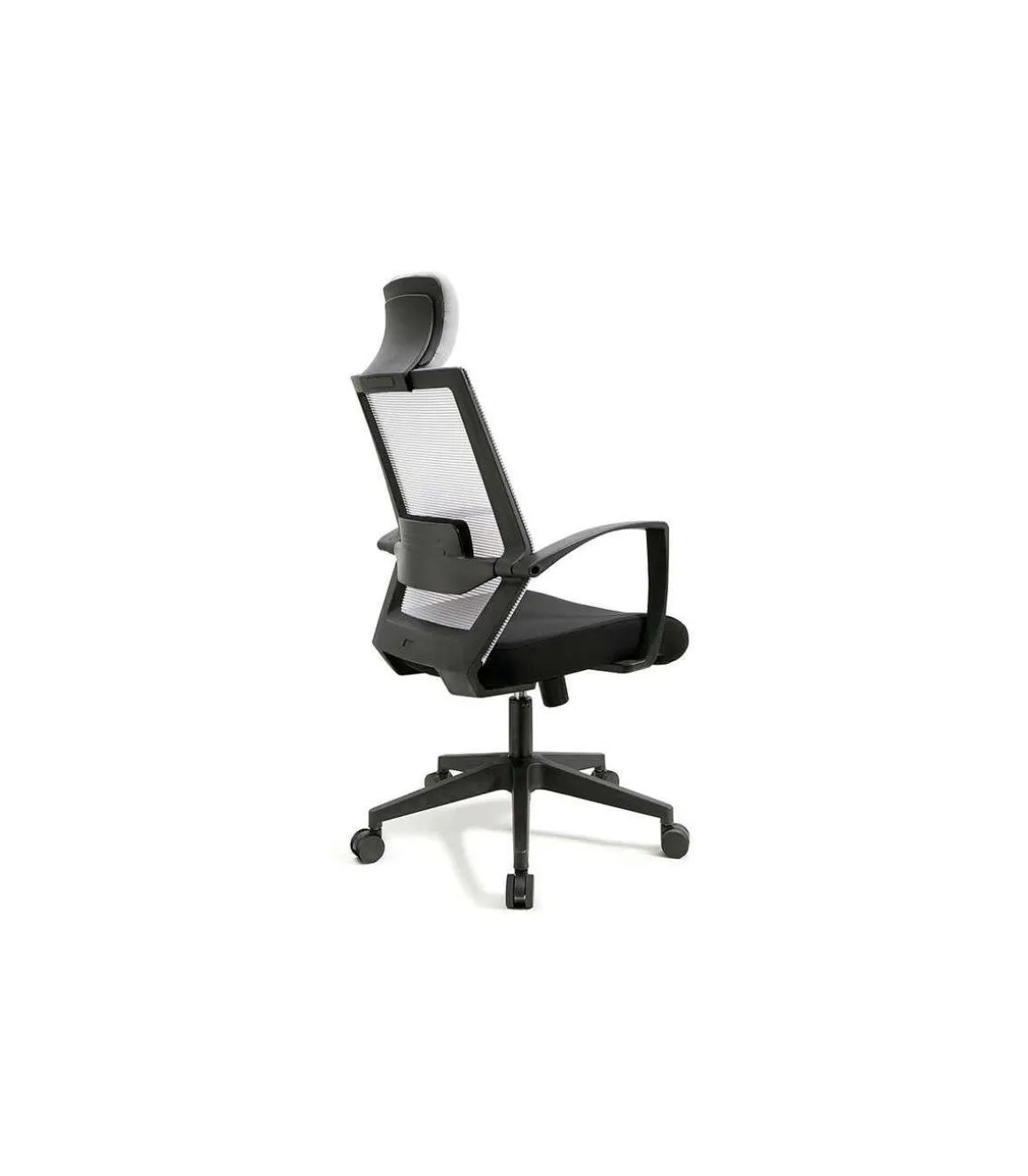 Silla despacho giratoria elevable acabado negro/gris 63 cm(ancho) 117-124 cm(altura) 51cm(fondo)