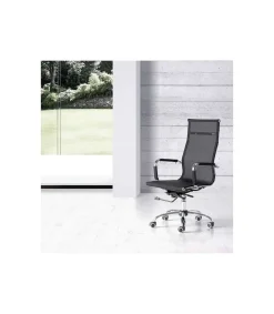 Silla despacho giratoria elevable acabado negro, 60 cm(ancho) 108-115 cm(altura) 66cm(fondo)