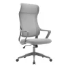 Silla despacho giratoria elevable con reposacabezas acabado gris, 67m(ancho) 117/127cm(altura) 69cm(fondo)