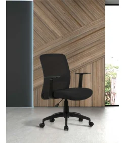 Silla despacho giratoria elevable acabado negro, 61m(ancho) 87/94cm(altura) 59cm(fondo)