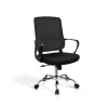 Silla despacho giratoria elevable acabado negro, 60m(ancho) 100/110cm(altura) 61cm(fondo)