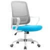 Silla despacho giratoria elevable acabado gris/azul, 59m(ancho) 99/109cm(altura) 56cm(fondo)