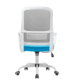 Silla despacho giratoria elevable acabado gris/azul, 59m(ancho) 99/109cm(altura) 56cm(fondo)