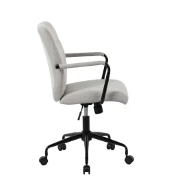 Silla despacho giratoria elevable acabado gris, 64m(ancho) 91/99cm(altura) 70cm(fondo)