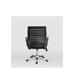 Silla despacho giratoria Emma tapizada en tejido transpirable negro, 92/102cm(alto) 61cm(ancho) 53cm(largo)