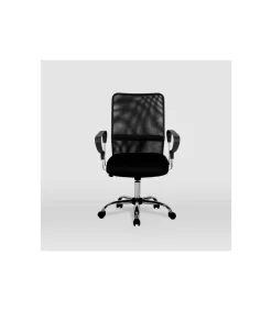 Silla despacho giratoria Helena tapizada en tejido transpirable negro, 86/96cm(alto) 59cm(ancho) 54cm(largo)